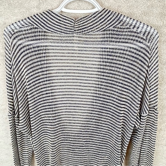 CELESTE Stretchy Cover-Up Black White Stripes Size Large - Picture 12 of 15